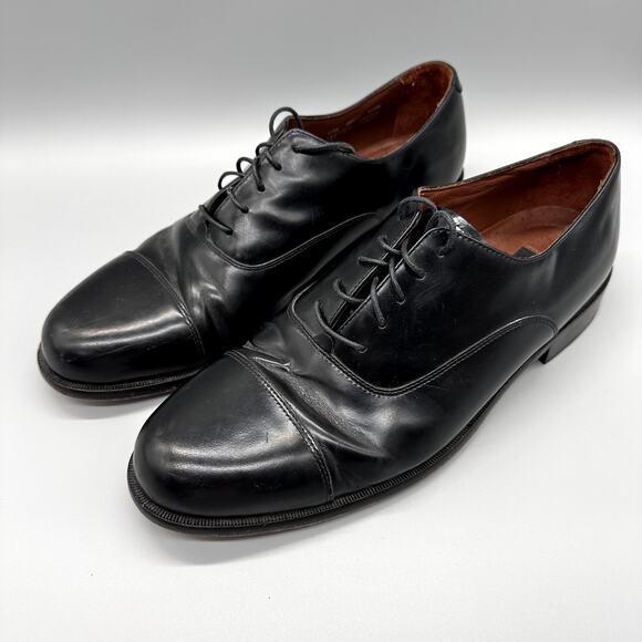 Bostonian Classics First Flex Black Oxford Lace Up Mens Leather Dress Shoes 11M - Picture 1 of 10